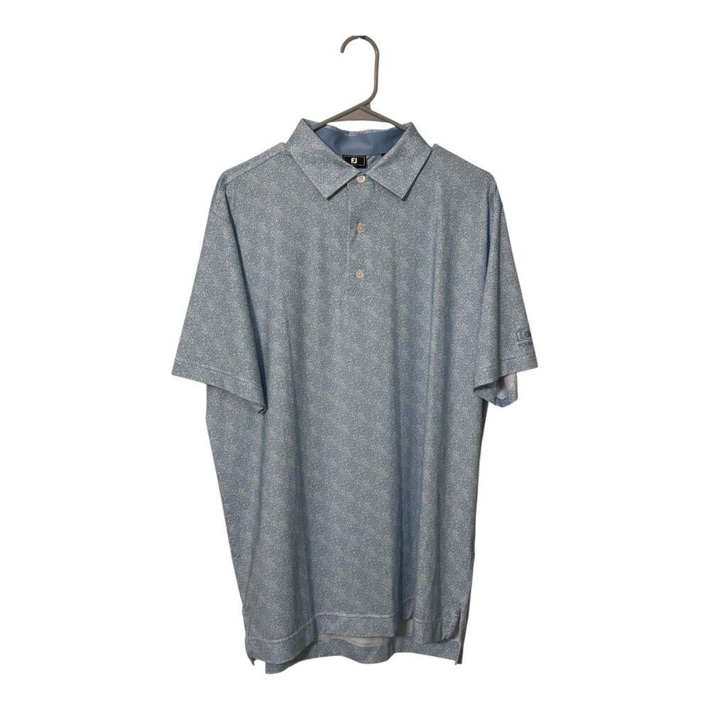 FootJoy FJ Performance Golf Polo Shirt Blue Heather Stretch Lowe's Foundation L